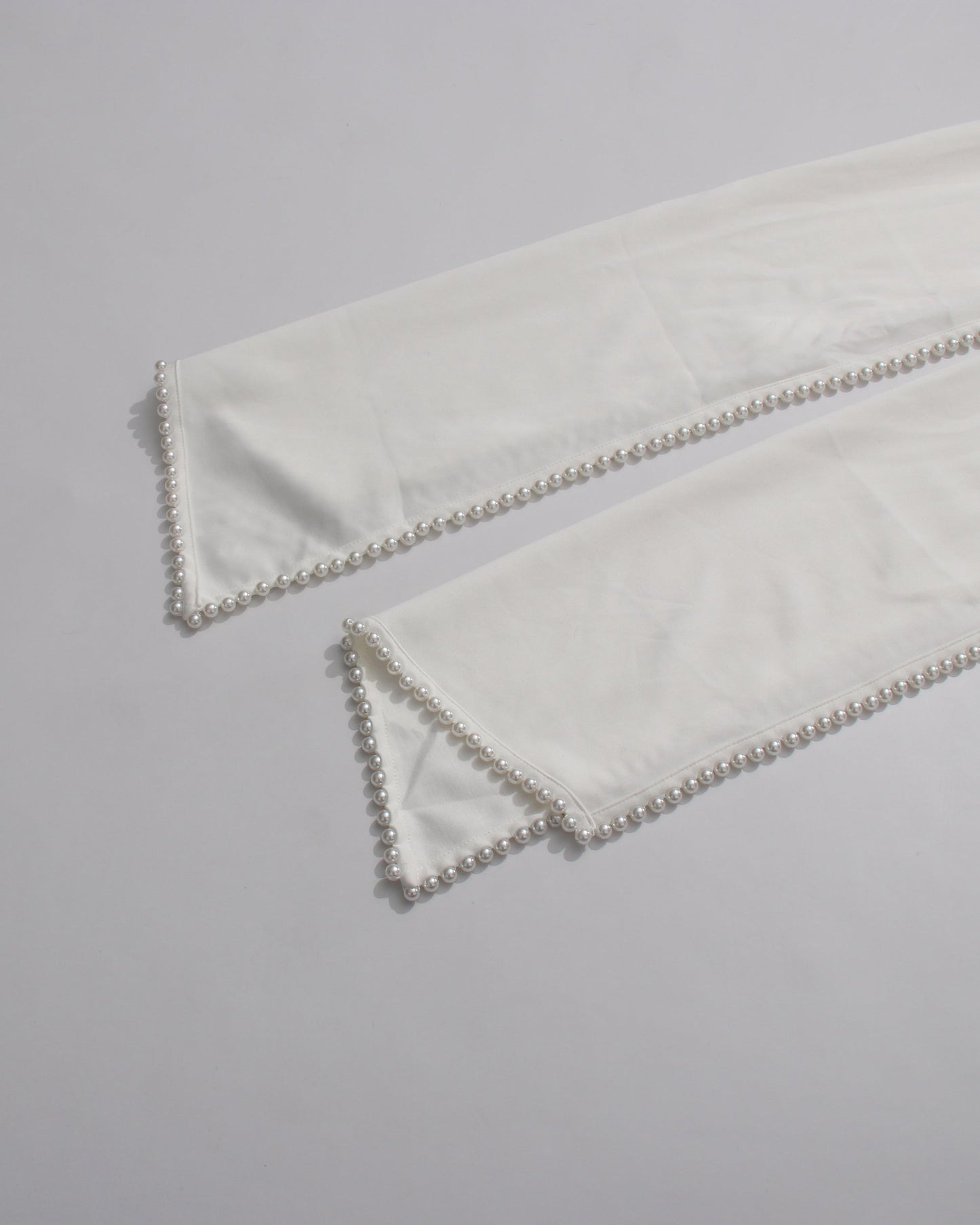 White Maxi Dress with Pearl - Trimmed Cape Sleeves - SISPELL