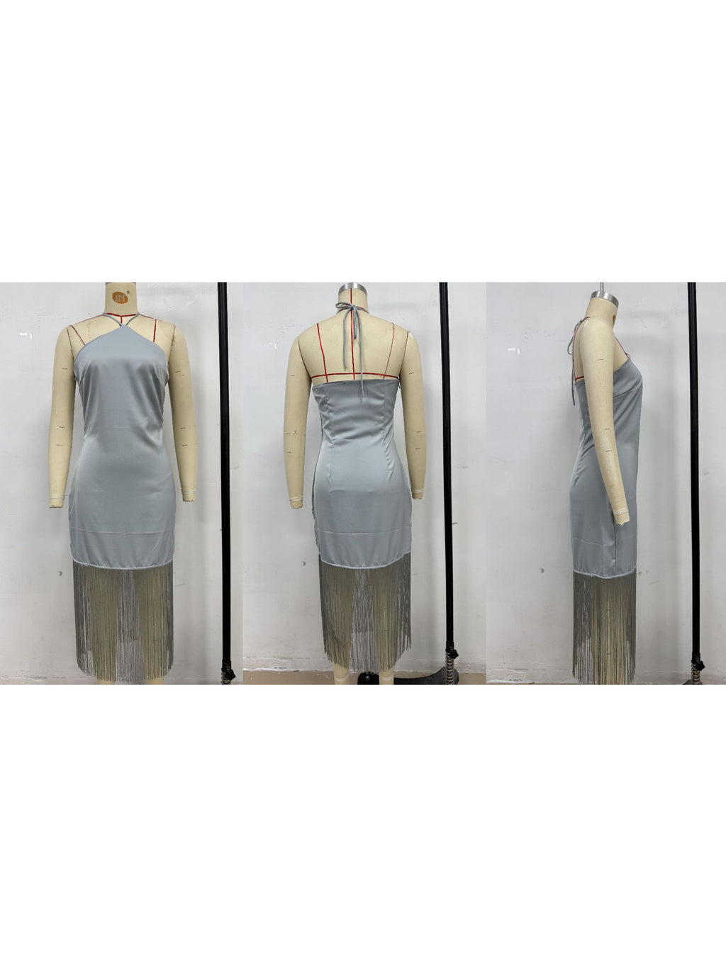 Elegant Solid Backless Long Dress
