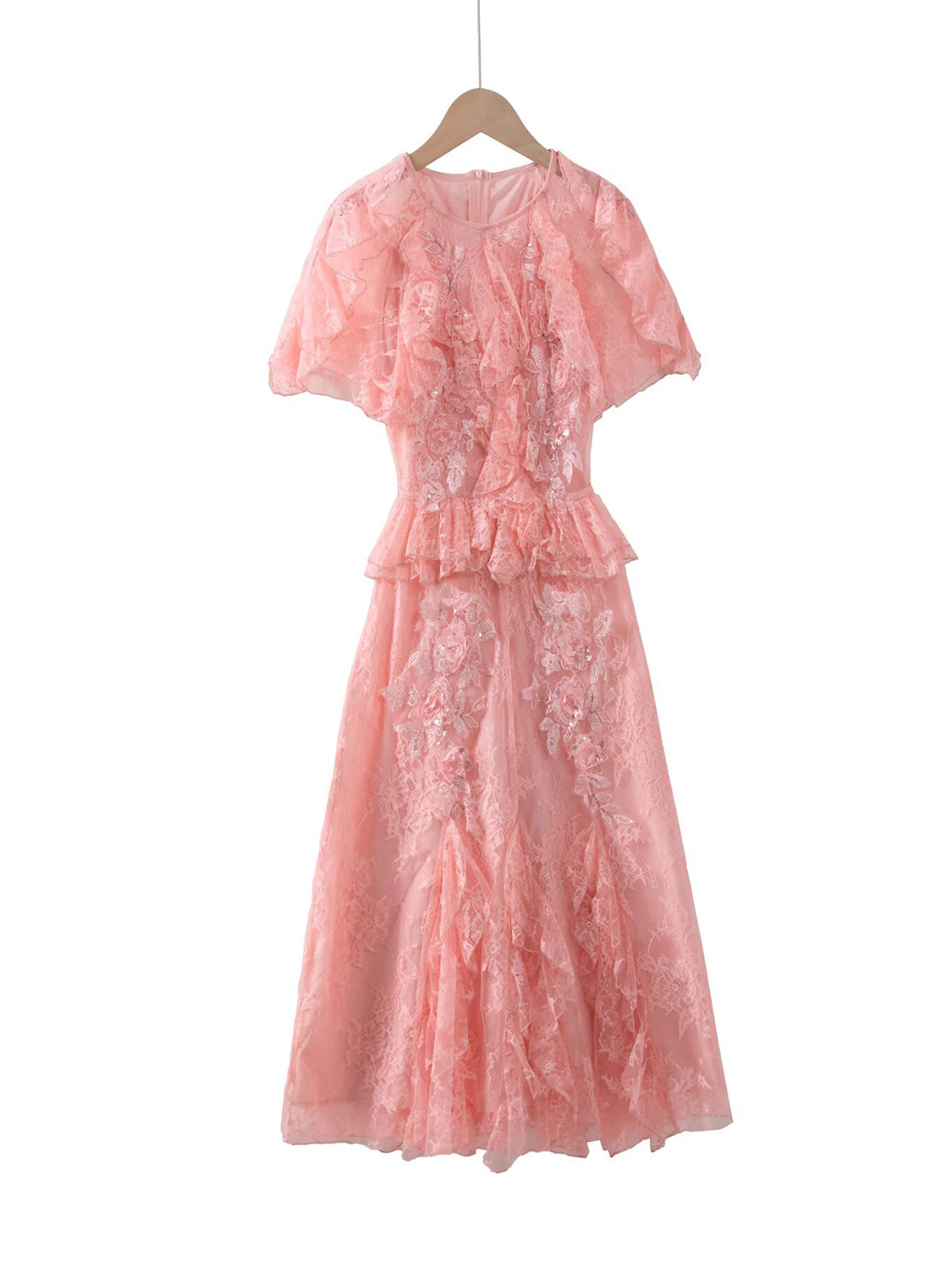 Solid Patchwork Sequins Long Dress
