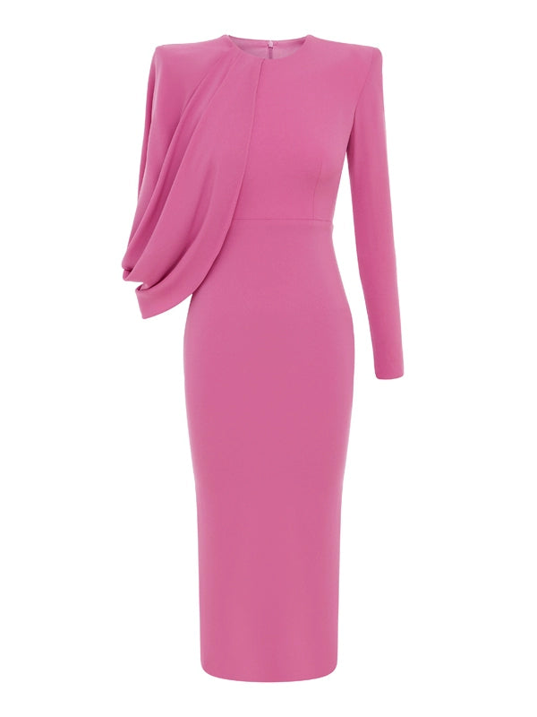 Irregular Solid Elegant Patchwork Dress