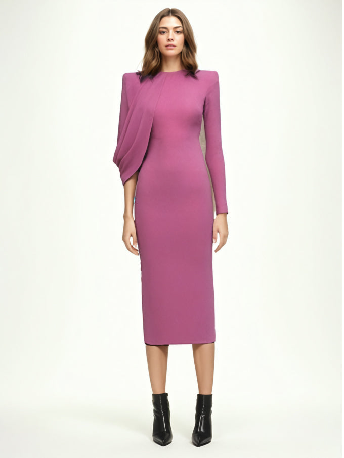 Irregular Solid Elegant Patchwork Dress