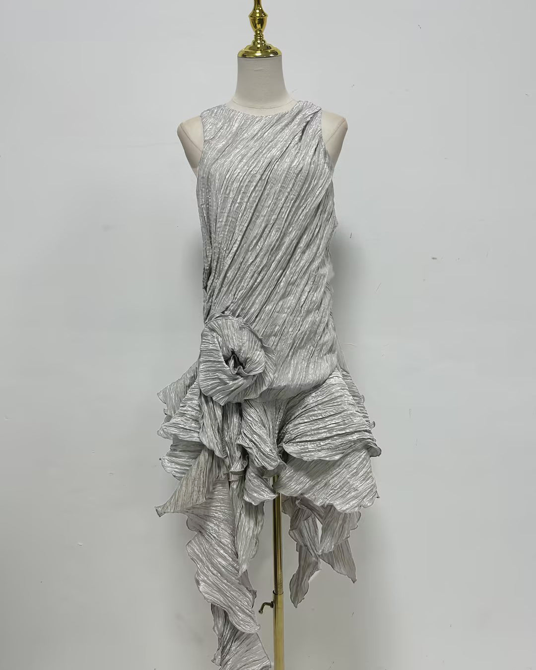 Chic Irregular Sleeveless Long Dress