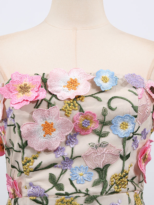 Casual Patchwork Flower Long Dress