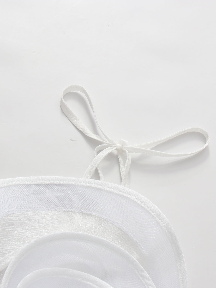 White Artistic Layered Ruffle Top