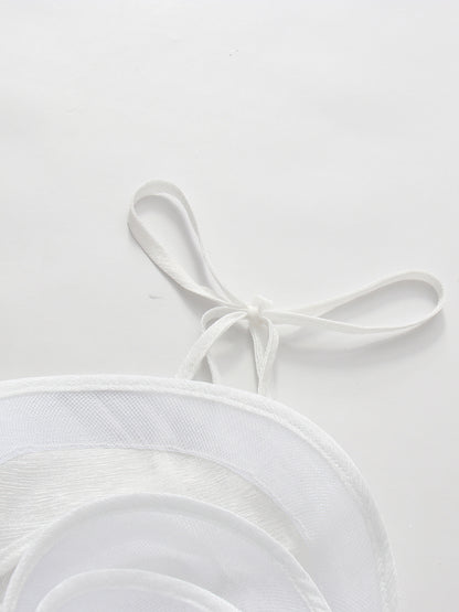 White Artistic Layered Ruffle Top