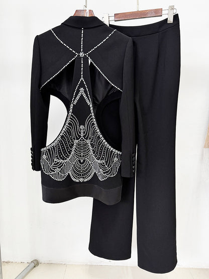 Hollow Out Patchwork Diamonds Two Piece Set