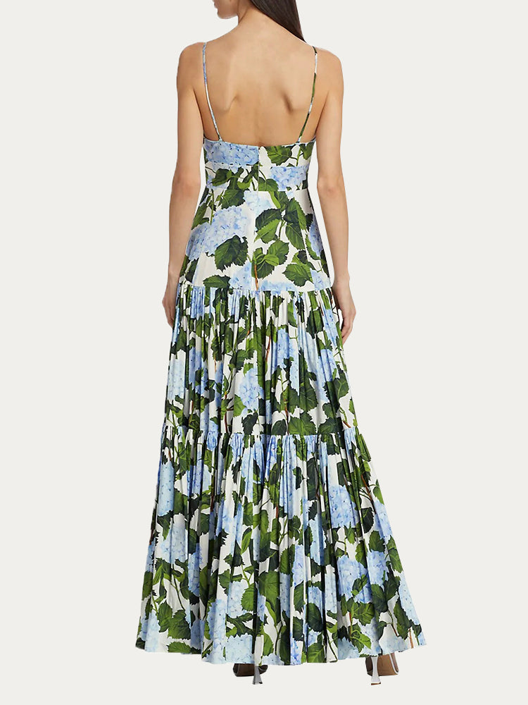 Flower Printed Suspended Dress