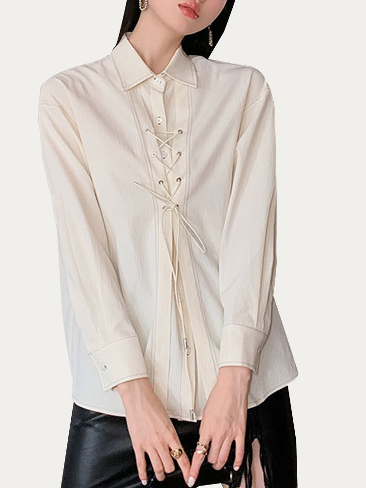 Cross Tie Long Sleeved Shirt