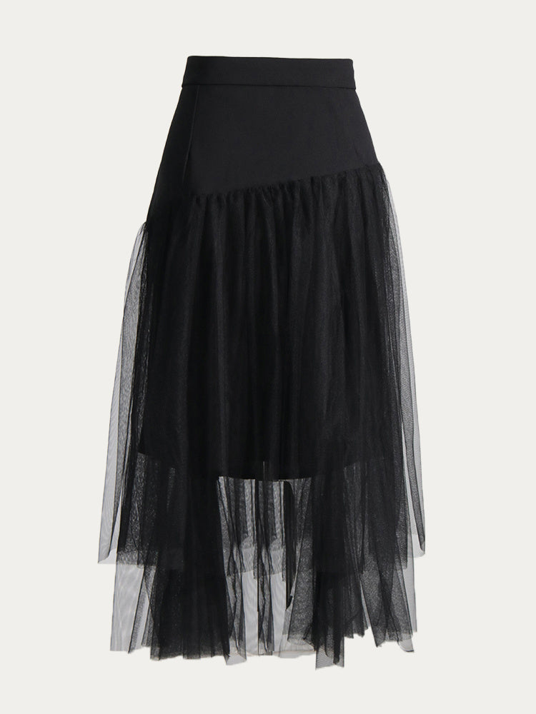 A-LINE MESH SKIRT