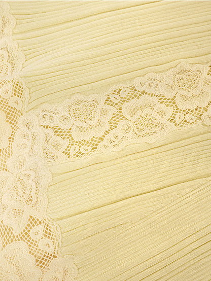 Solid Patchwork Lace Long Dress
