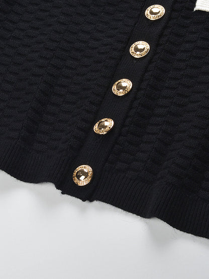 Elegant Lapel Hit Color Jacket