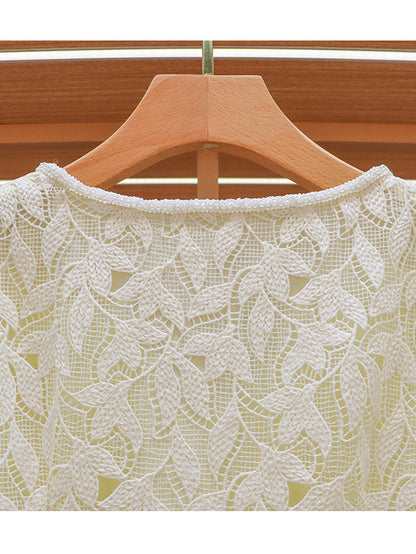Patchwork Lace Bowknot Short Dress