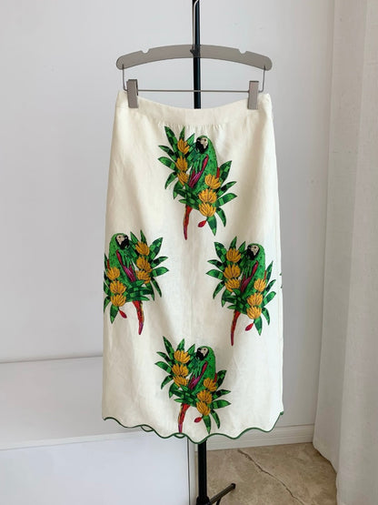 Elegant Chic Print Two Piece Set