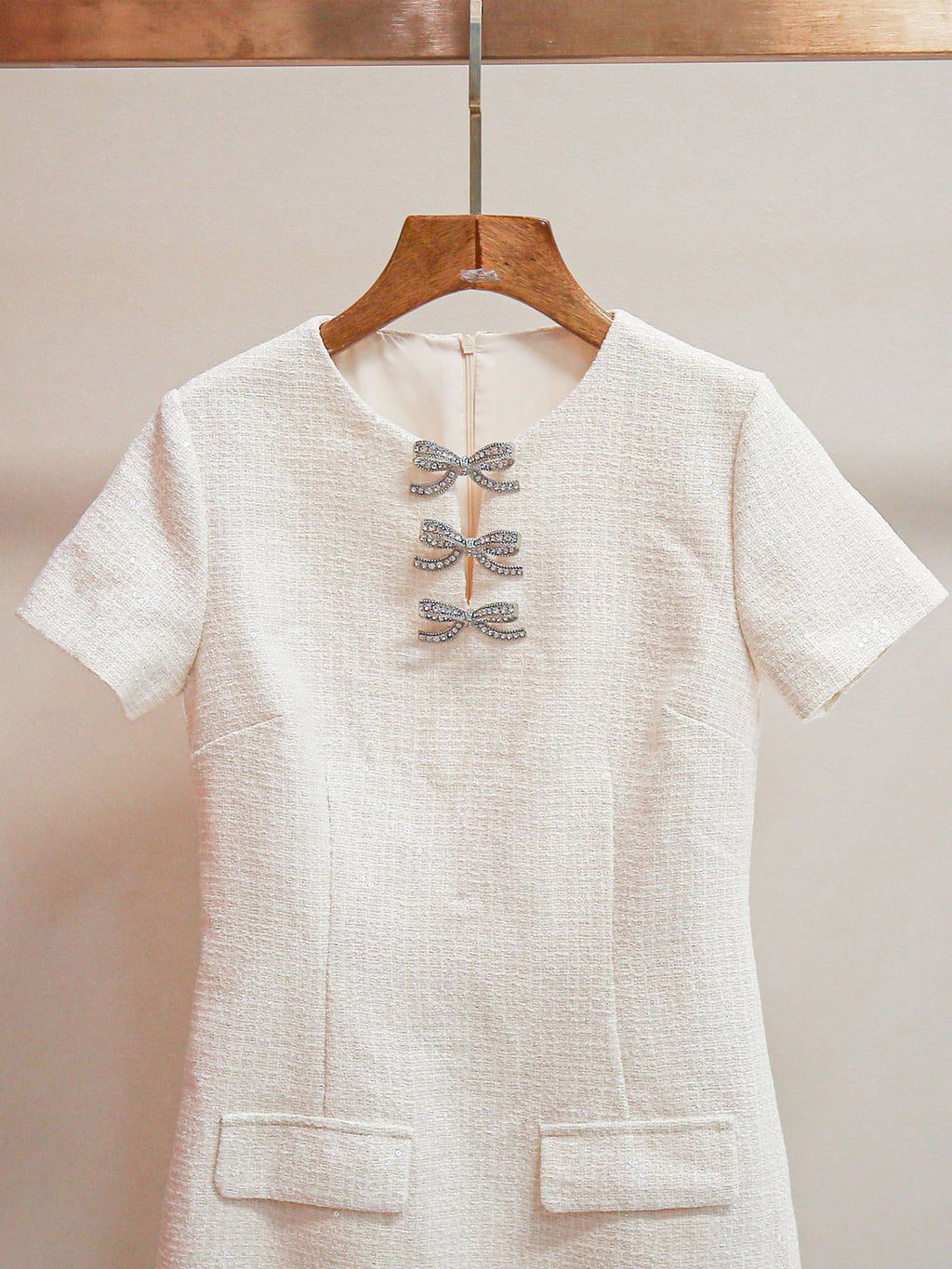 Patchwork Sequins Diamonds Short Dress