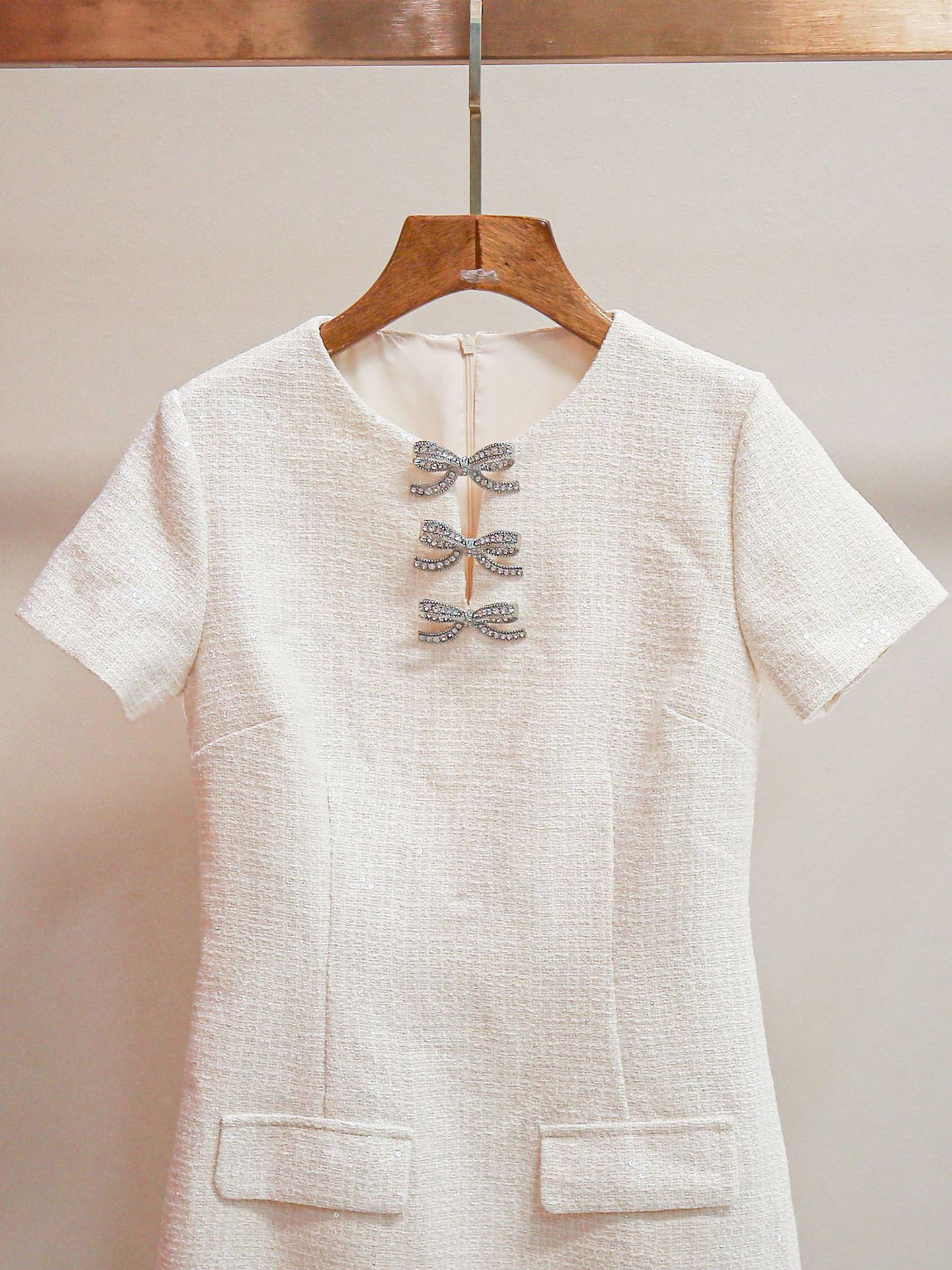 Patchwork Sequins Diamonds Short Dress