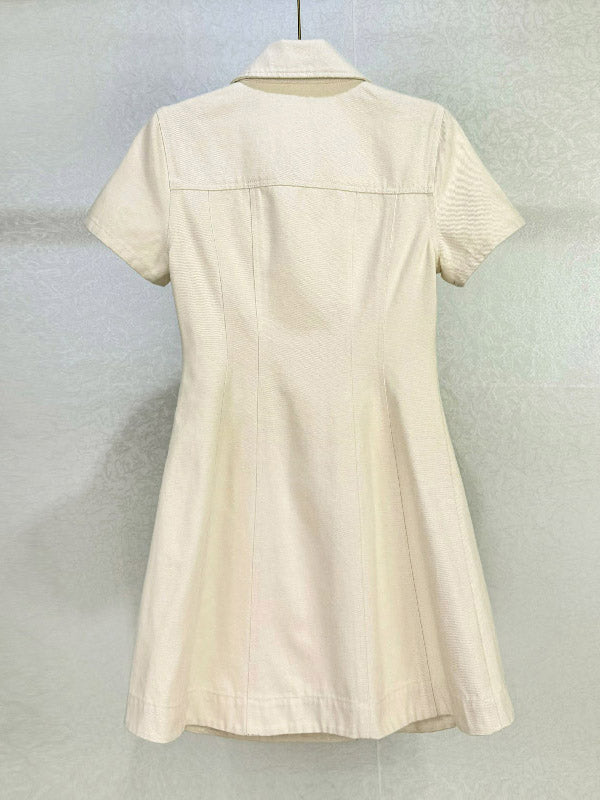 Patchwork Diamonds Solid Short Dress
