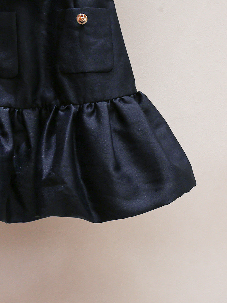 Solid Sleeveless Round Neck Short Dress