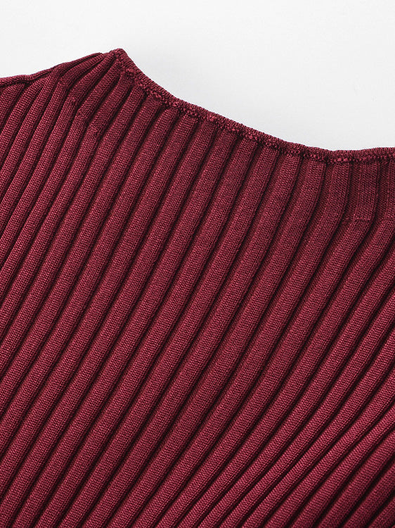 Side Split Hollow Out Midi Dress