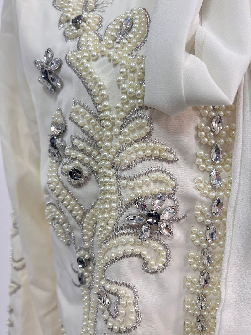 Temperament Patchwork Pearls Two Piece Set