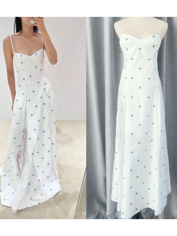 Elegant Off Shoulder Print Long Dress