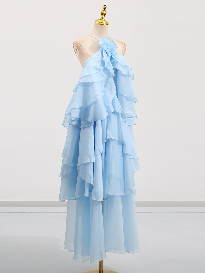 Irregular Solid Off Shoulder Long Dress