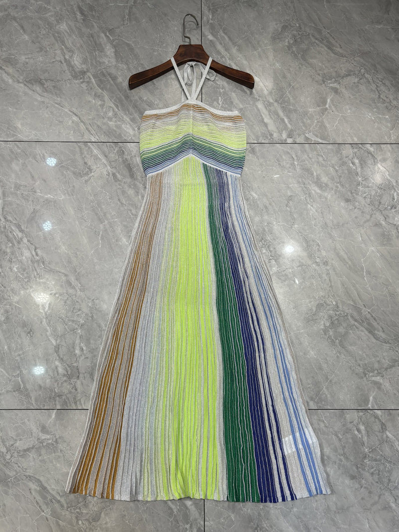 Temperament Pleated Off-Shoulder Long Dress