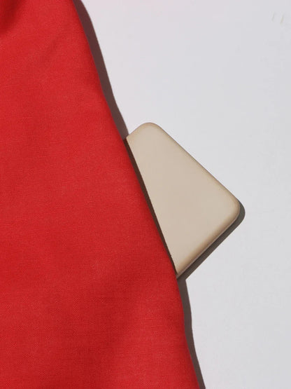 Statement Red Off - Shoulder Floral Applique Midi Dress.