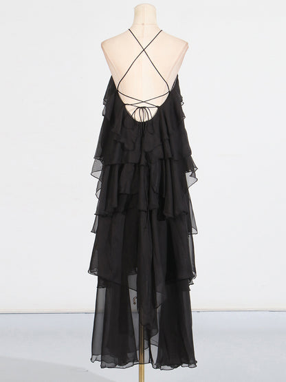 Chic Patchwork Flower Long Dress