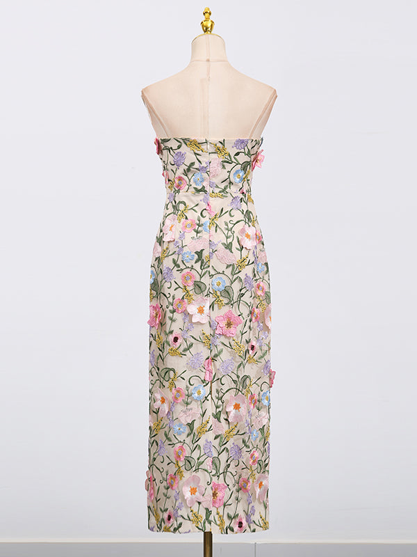 Casual Patchwork Flower Long Dress