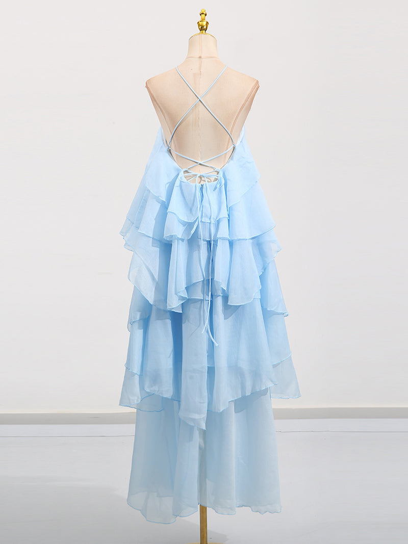 Irregular Solid Off Shoulder Long Dress