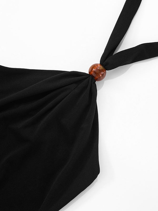 Off Shoulder Solid Short Dress