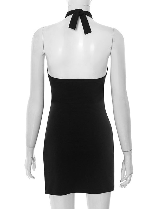 Off Shoulder Solid Short Dress