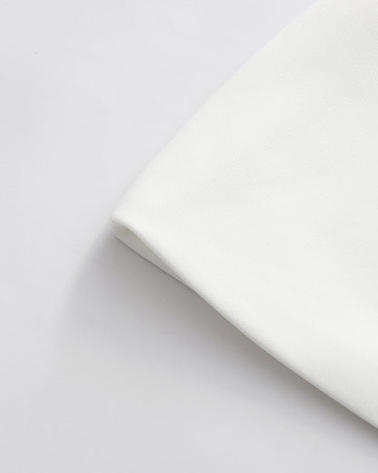 White One-Shoulder Ruched Waist Mini Dress