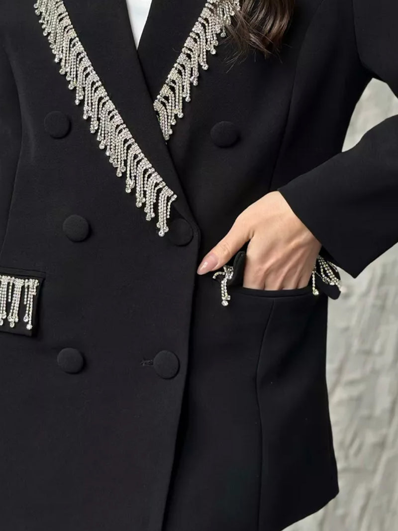 Patchwork Diamonds V-neck Jacket
