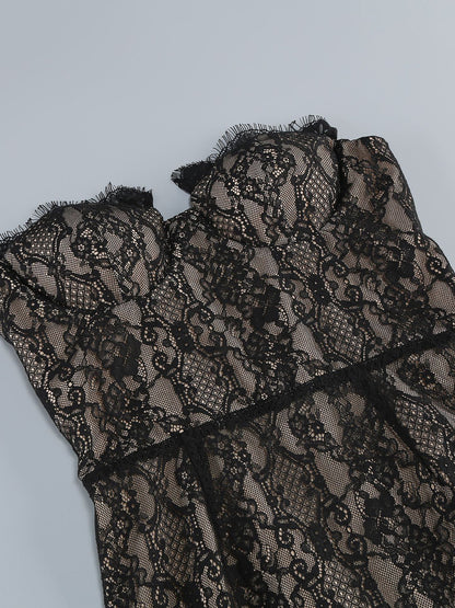 Off Shoulder Mesh Long Dress