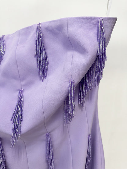 Patchwork Embroidered Flares Long Dress