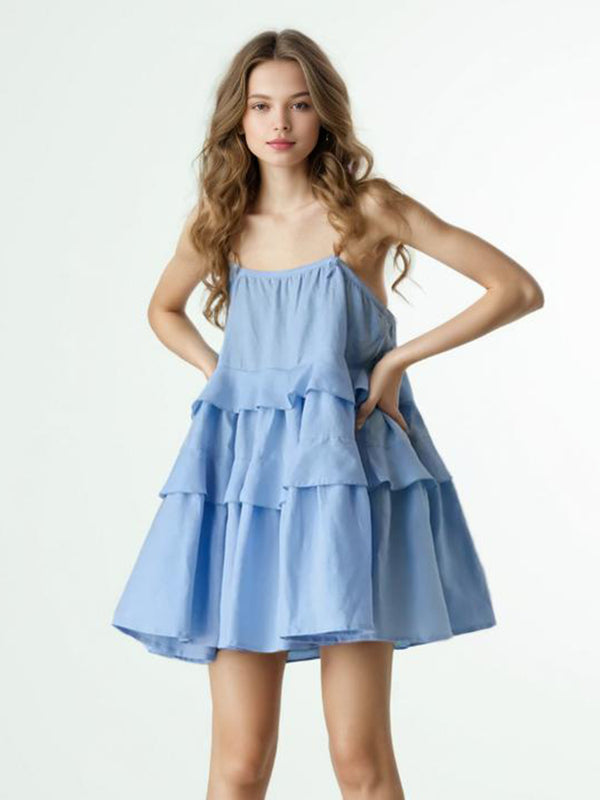 Patchwork Ruffles Fashion Dresses