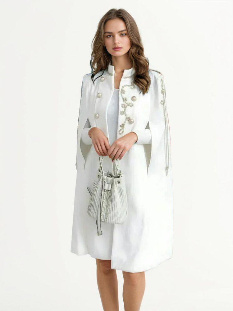 Temperament Patchwork Button Elegant Coat