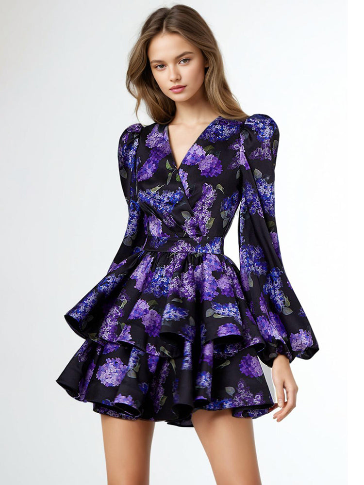 Vintage Printing Mini Dresses