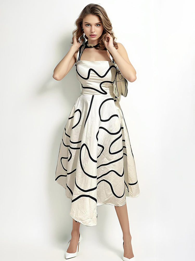 Fashion Print Long Dress