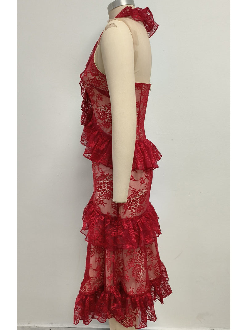 Sleeveless V-neck Backless Long Dress