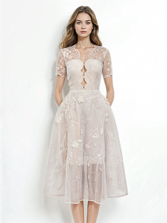 Patchwork Appliques Temperament Dresses