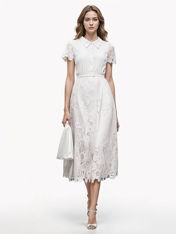 Patchwork Lace Elegant Temperament Dress