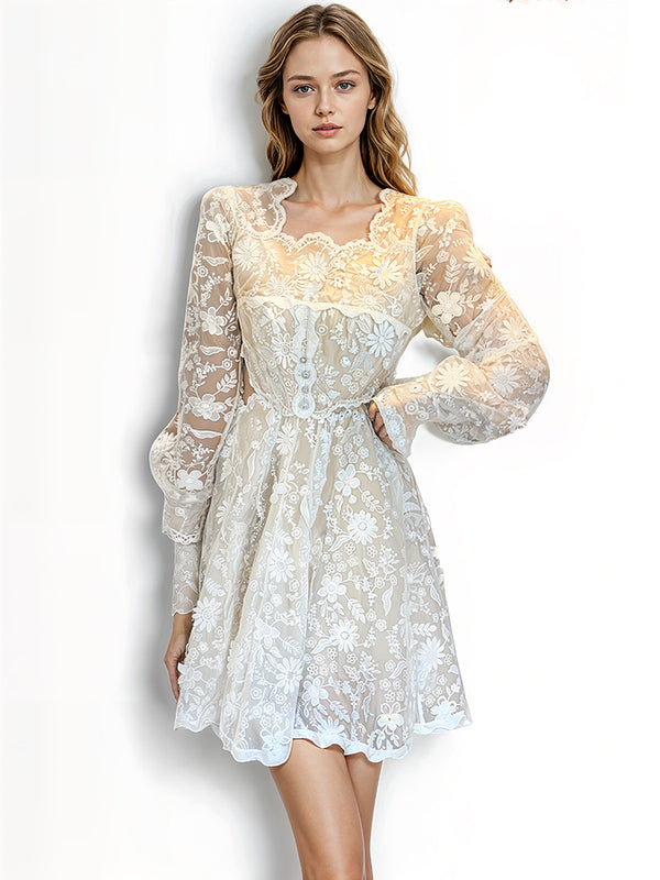 Temperament SLimming Lace Dress