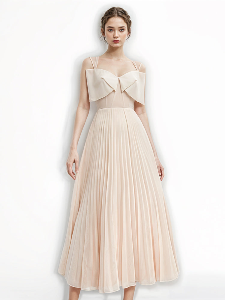 Temperament Off Shoulder Pleated Dresses