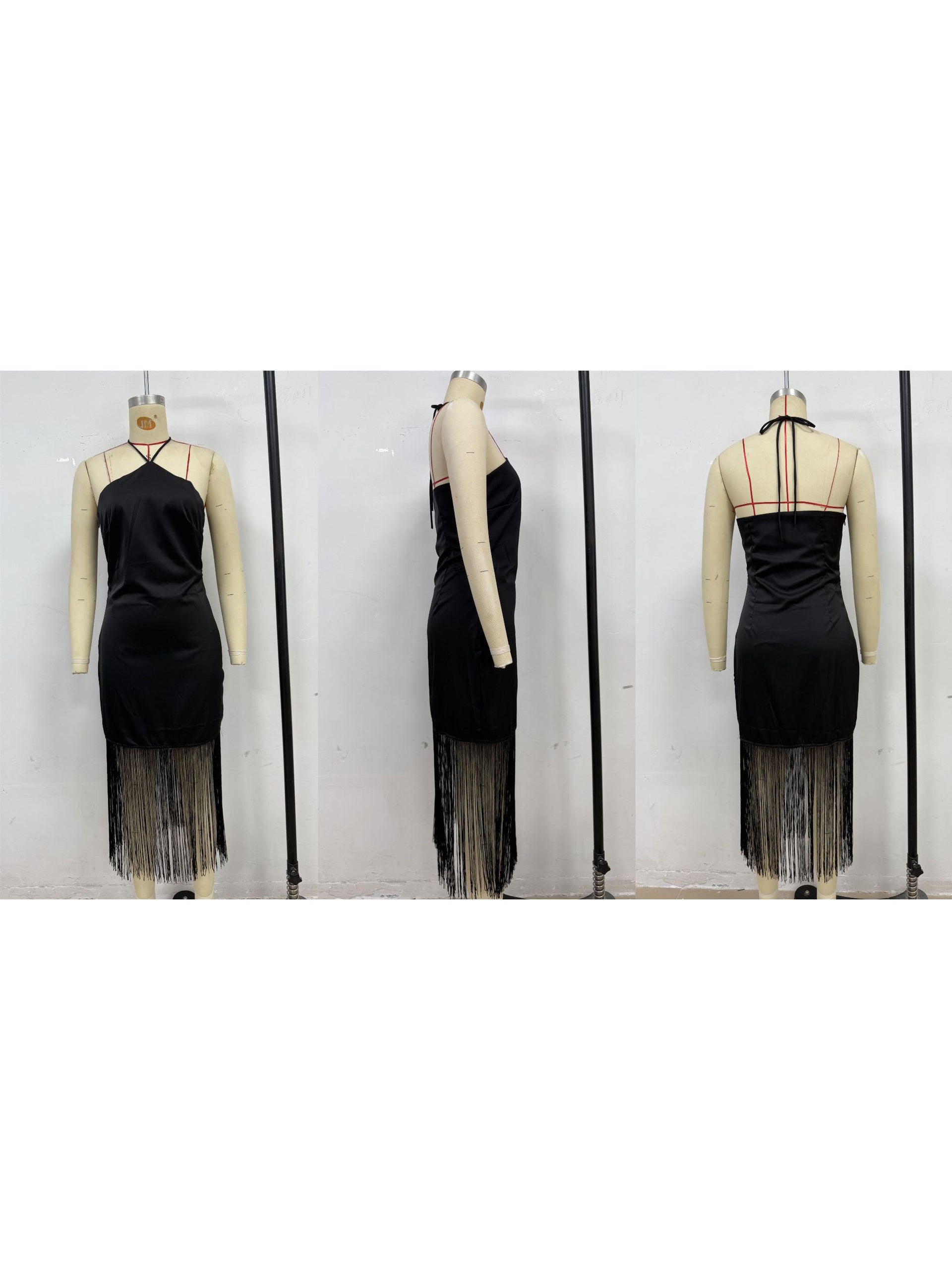 Elegant Solid Backless Long Dress