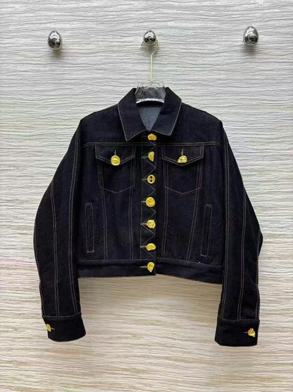 Patchwork Casual Denim Two-Piece Set