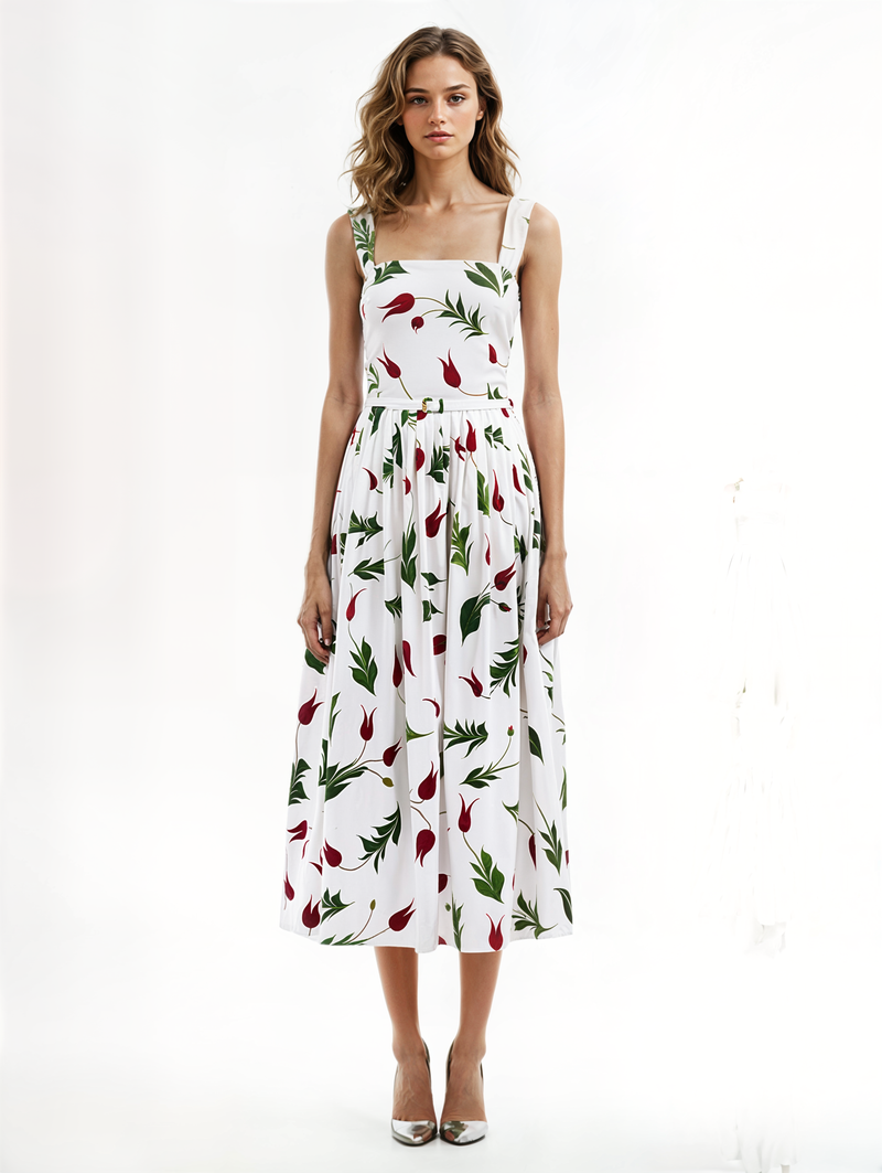 Casual Printing Midi Dresses