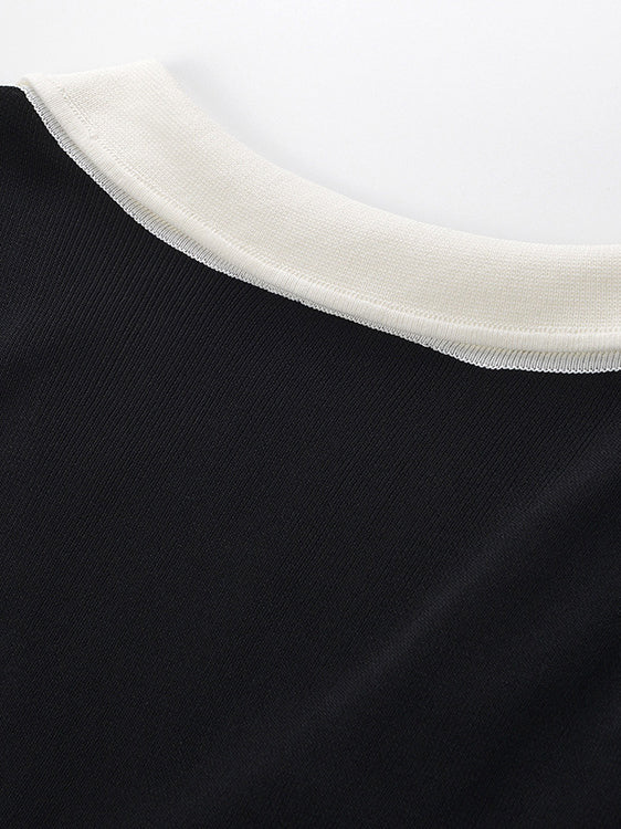 Knit Hit Color Short Dress