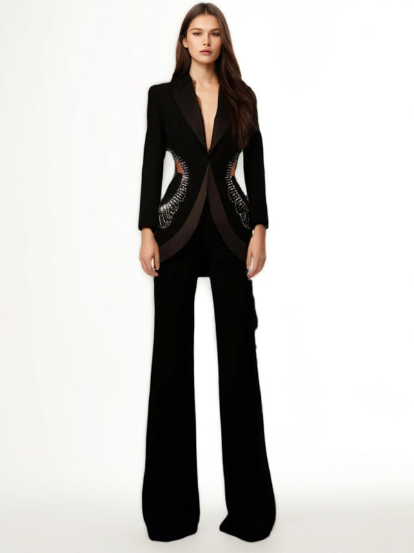 Hollow Out Patchwork Diamonds Two Piece Set